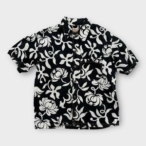 Vintage Nalu Hawaiian Shirt Mens Large‎ Bullhead Hawaii Embroidered